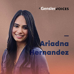 A woman with long hair.